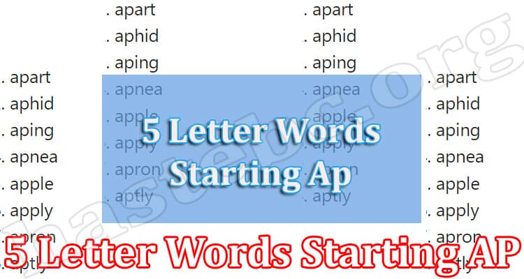 Gaming Tips 5 Letter Words Starting AP